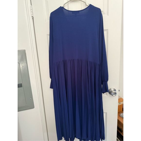 Eloquii Dress Long Sleeve Size 22 Women's Blue Gown Wedding Guest - Picture 5 of 5